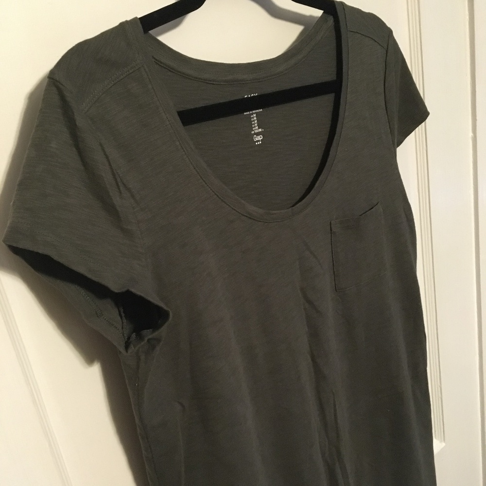 GAP Easy Confort Shirt Dress , Olive Green, Medium